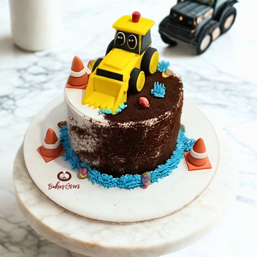 Yellow JCB Cake