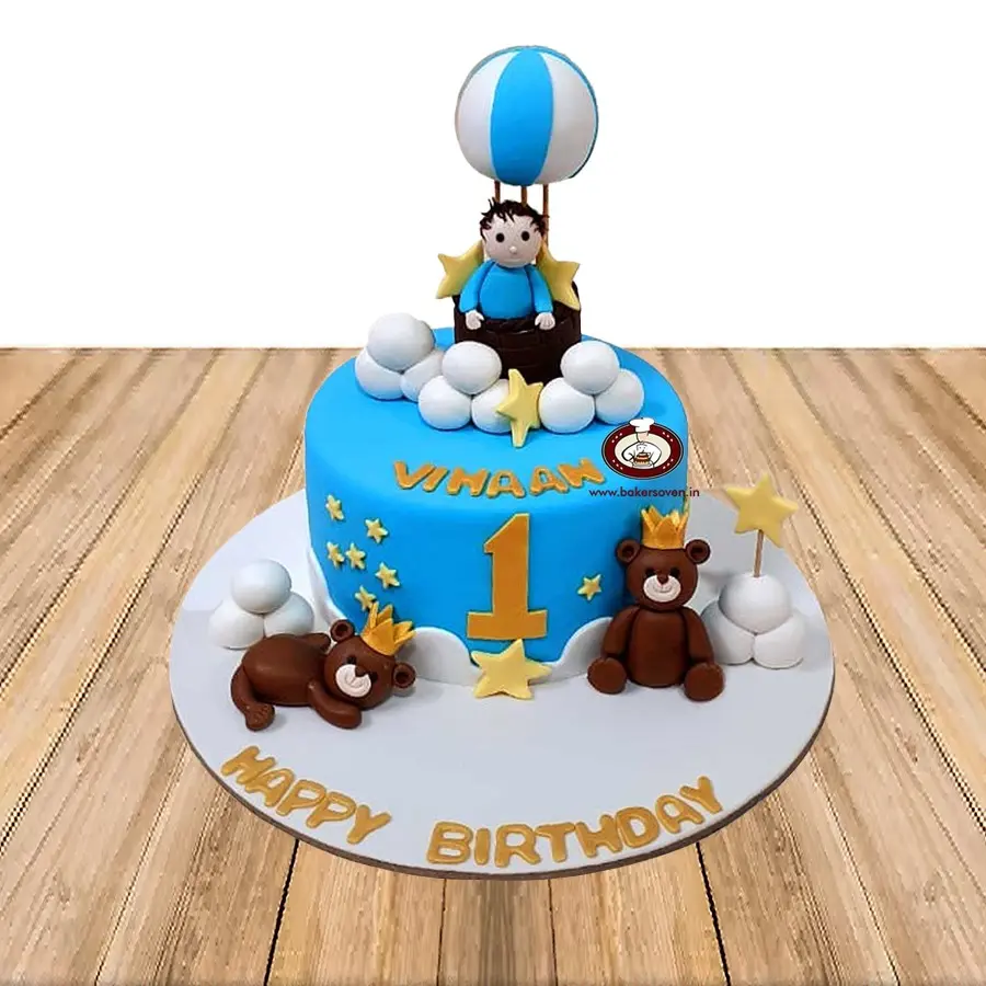 Balloon & Boy Cake
