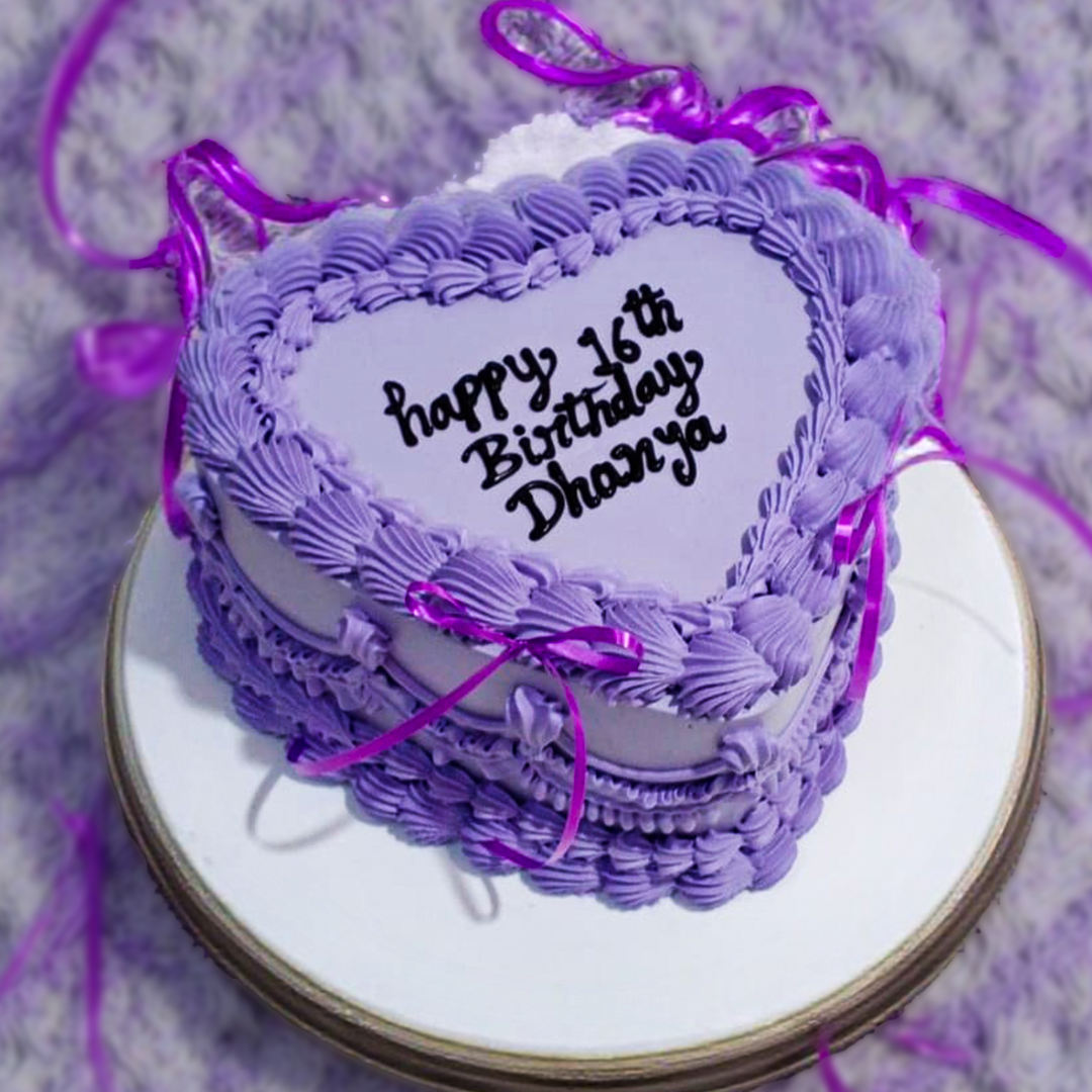 Purple Heart Desire Cake