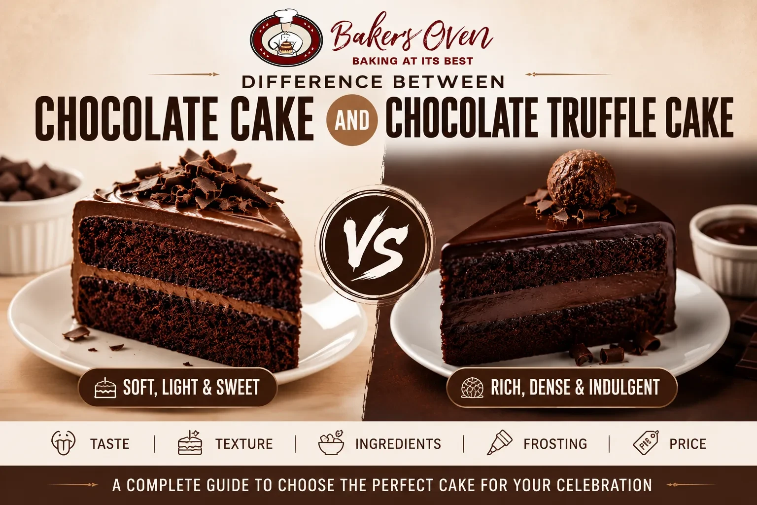 Difference Between Chocolate Cake and Chocolate Truffle Cake: Complete Guide