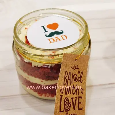 I Love Dad Red Velvet Cake Jar