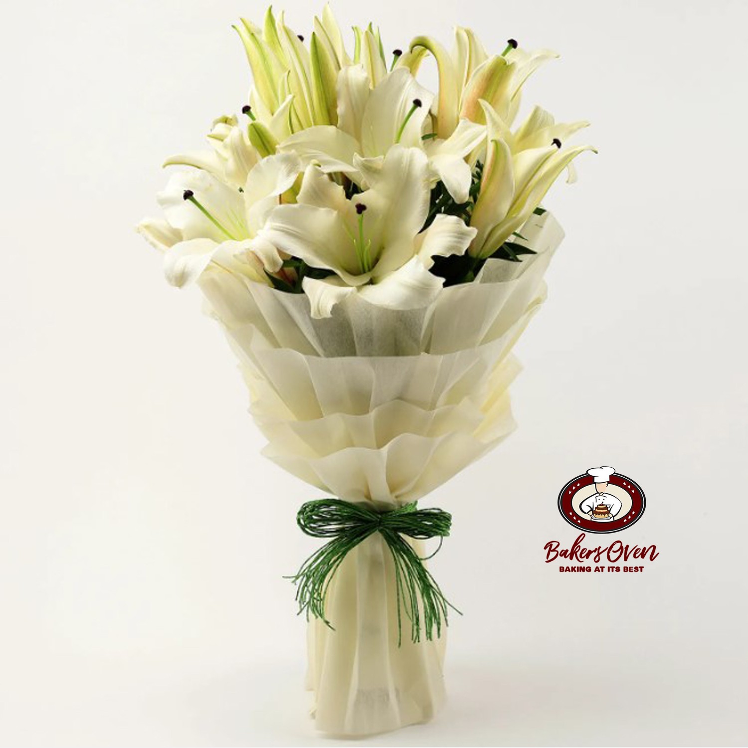 White Oriental Lillies Bouquet