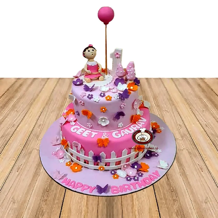 First Birthday Girl Cake A