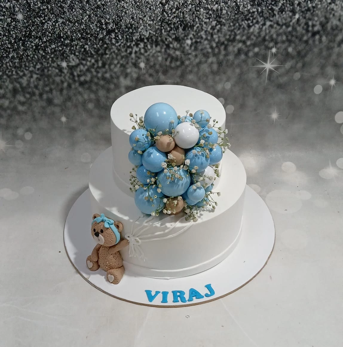 Blue Teddy Cake