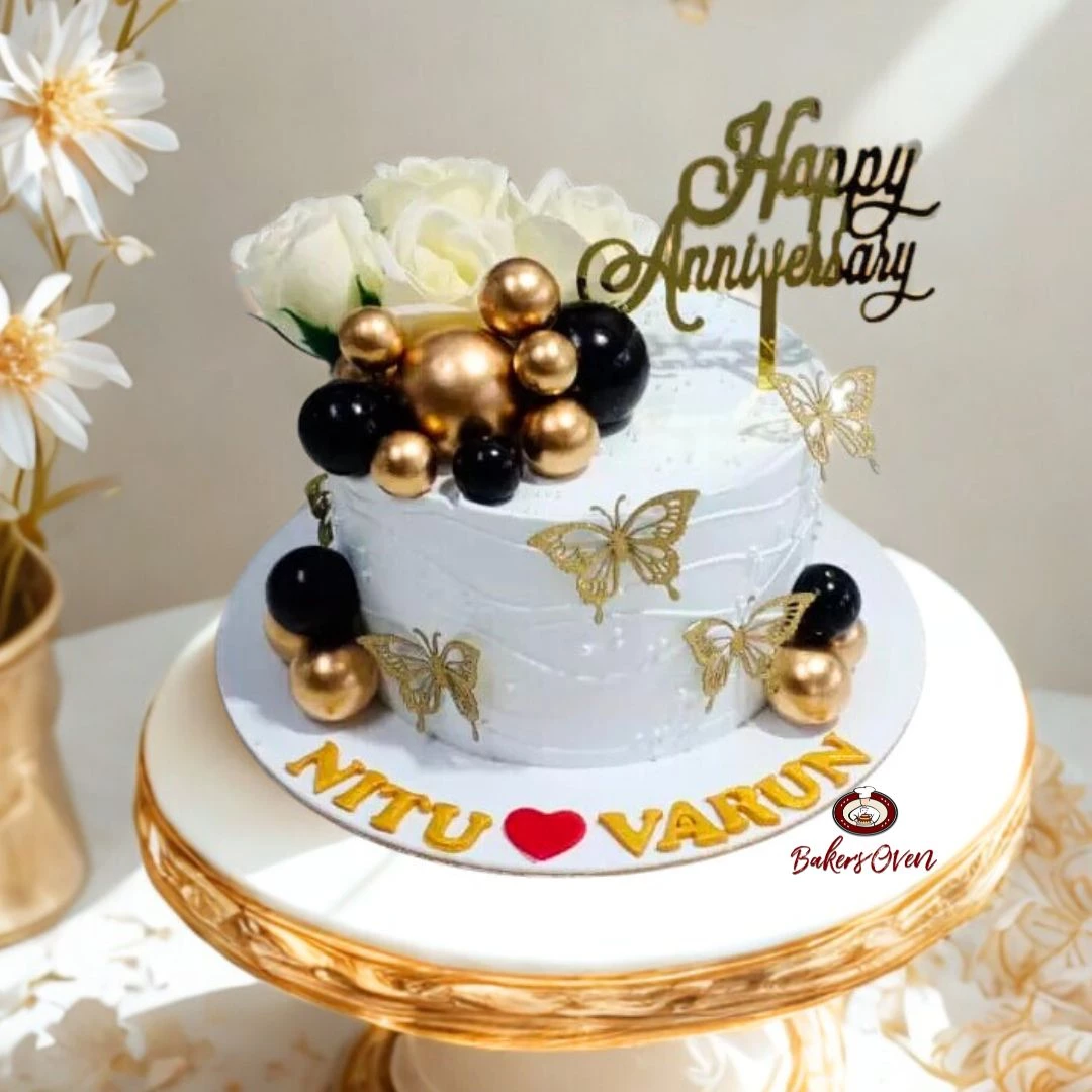 Anniversary Golden Cake