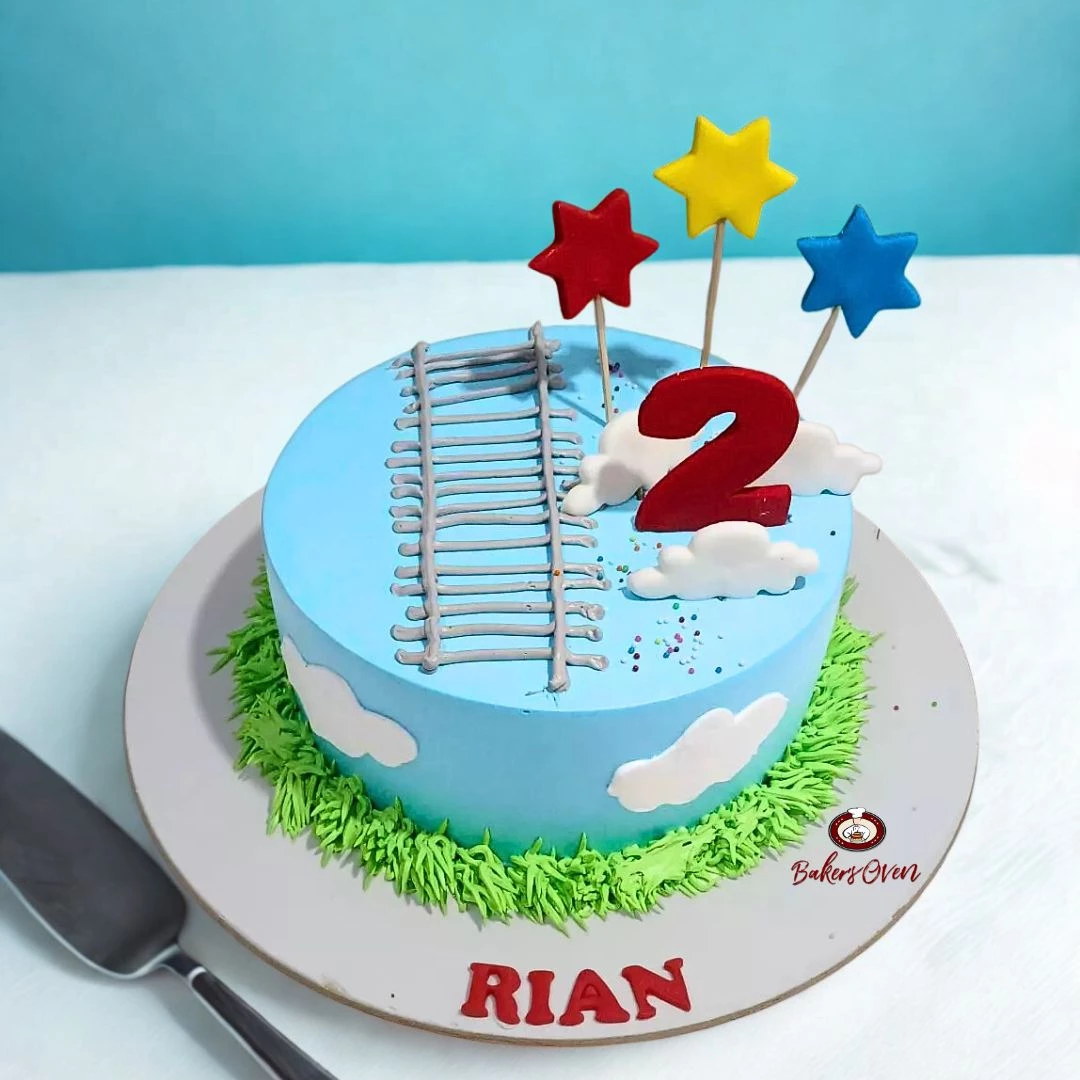 Train Track Cake