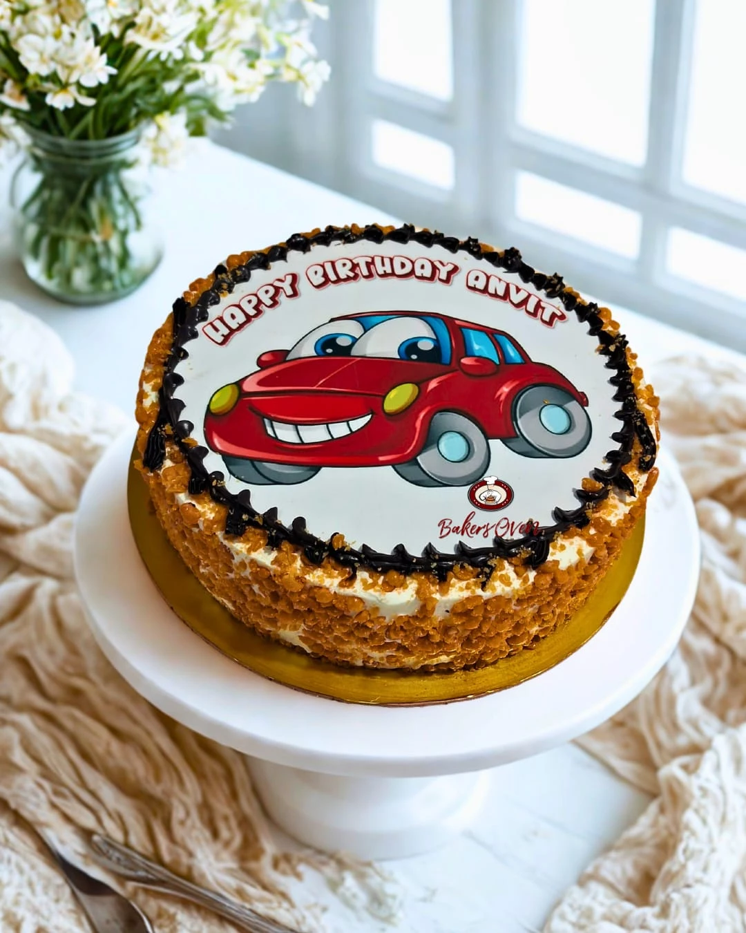 Mcqueen Car Photo Cake