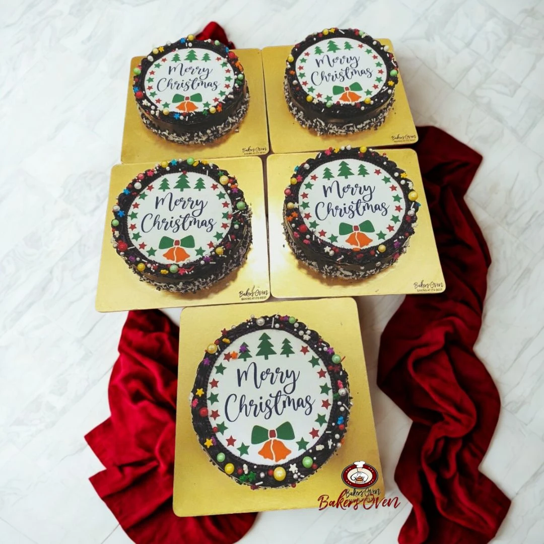 Merry Christmas Photo Cake