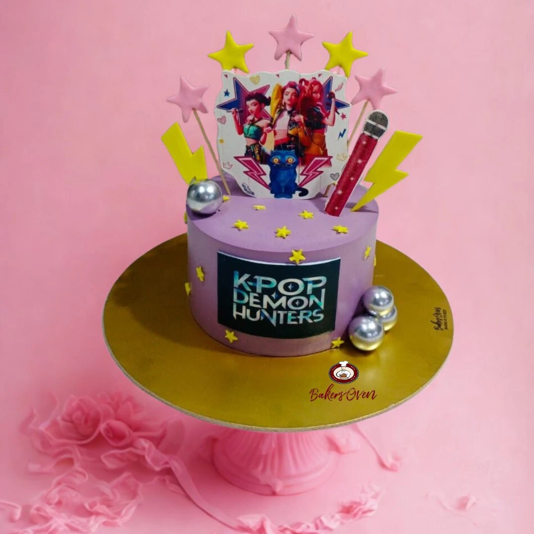 K Pop Demon Hunter Anime Cake