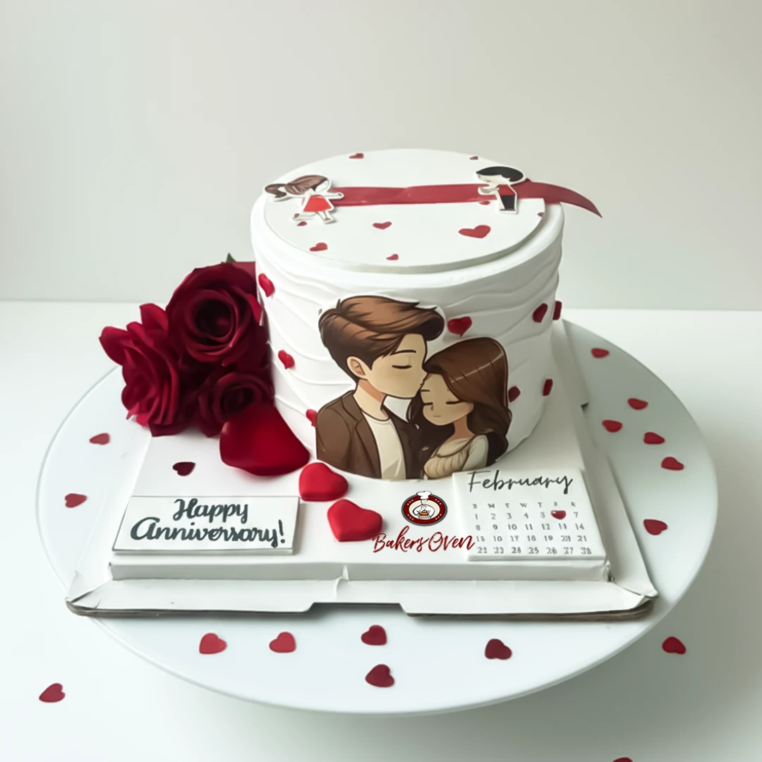 Anniversary Couple Cake