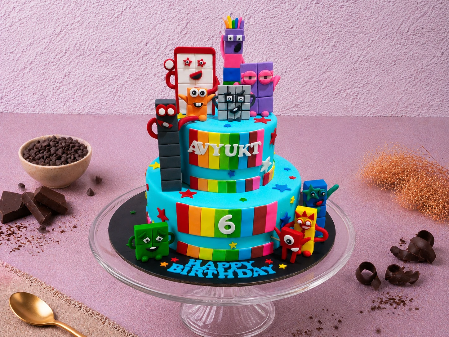 Number Block Character Cake