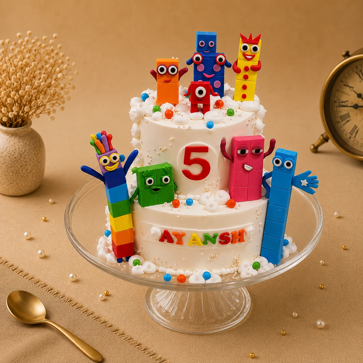 Number Block Tier Cake