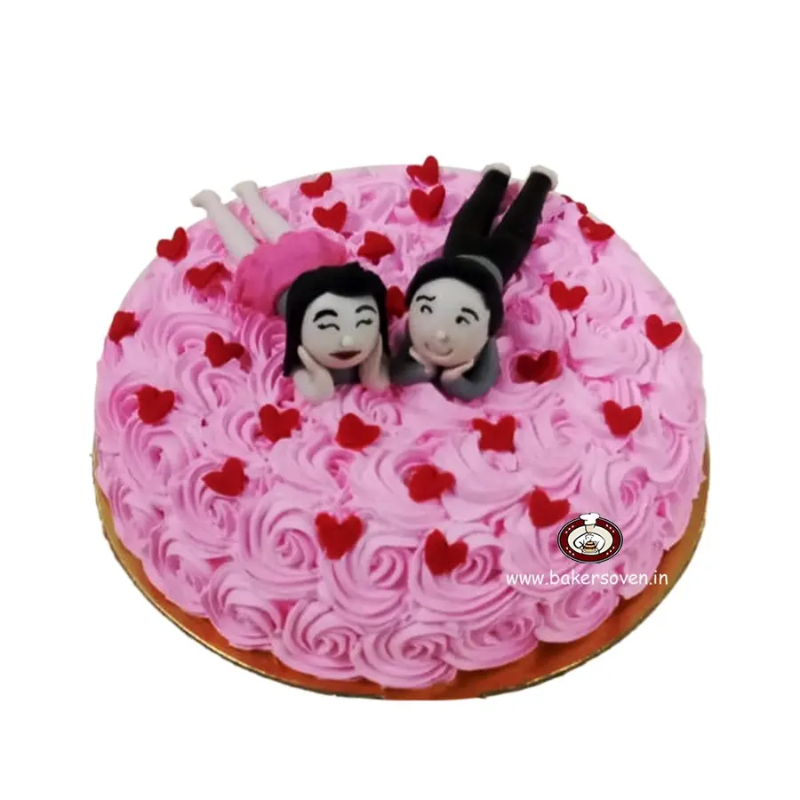 Lovey Dovey Couple Cake