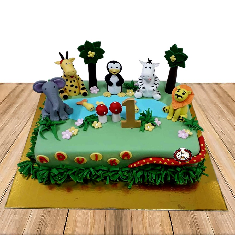 Share 182+ jungle theme cake super hot