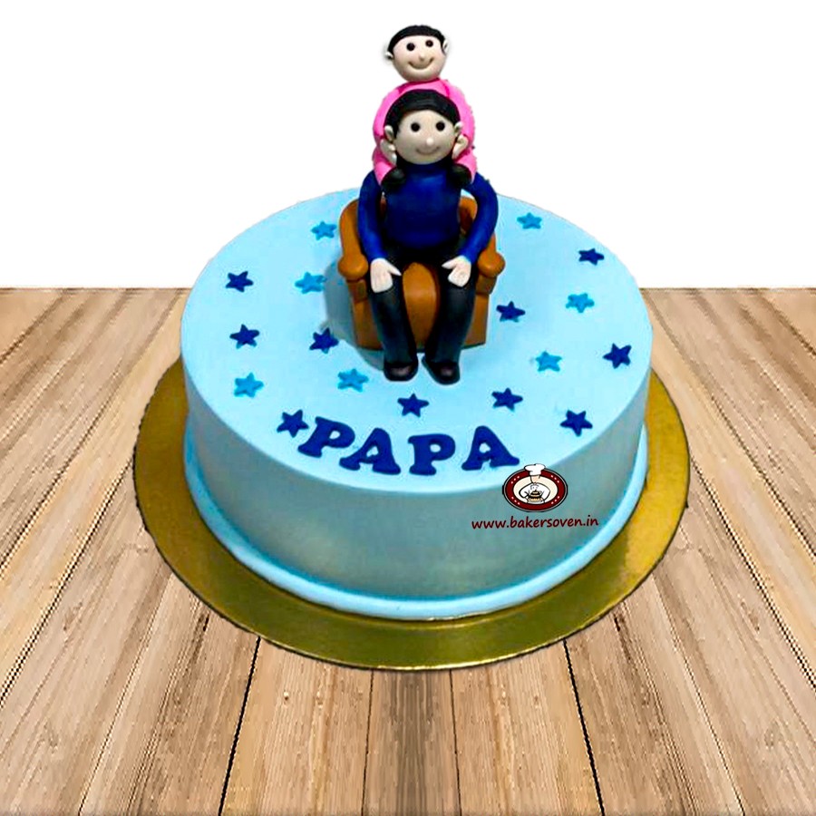 My Son's Simple Blue Birthday Cake - CakeCentral.com
