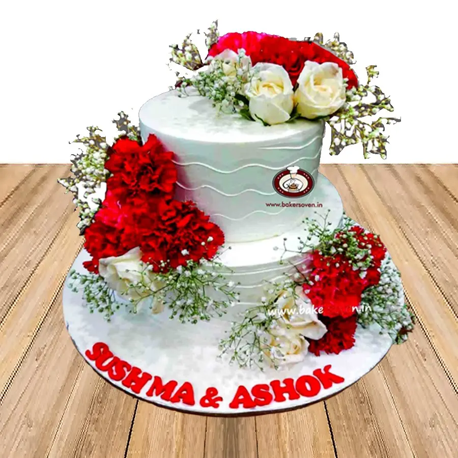 Anniversary Flowers Cake B
