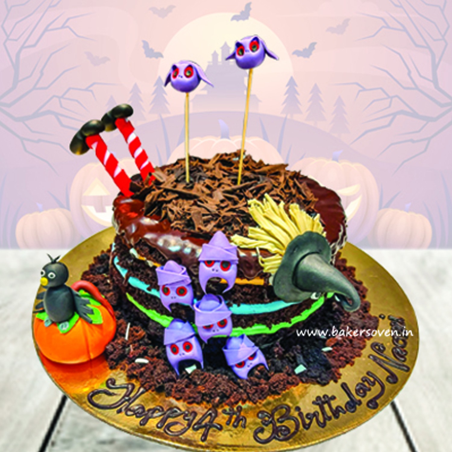 butter hearts sugar: Vamp Attack Halloween Cake