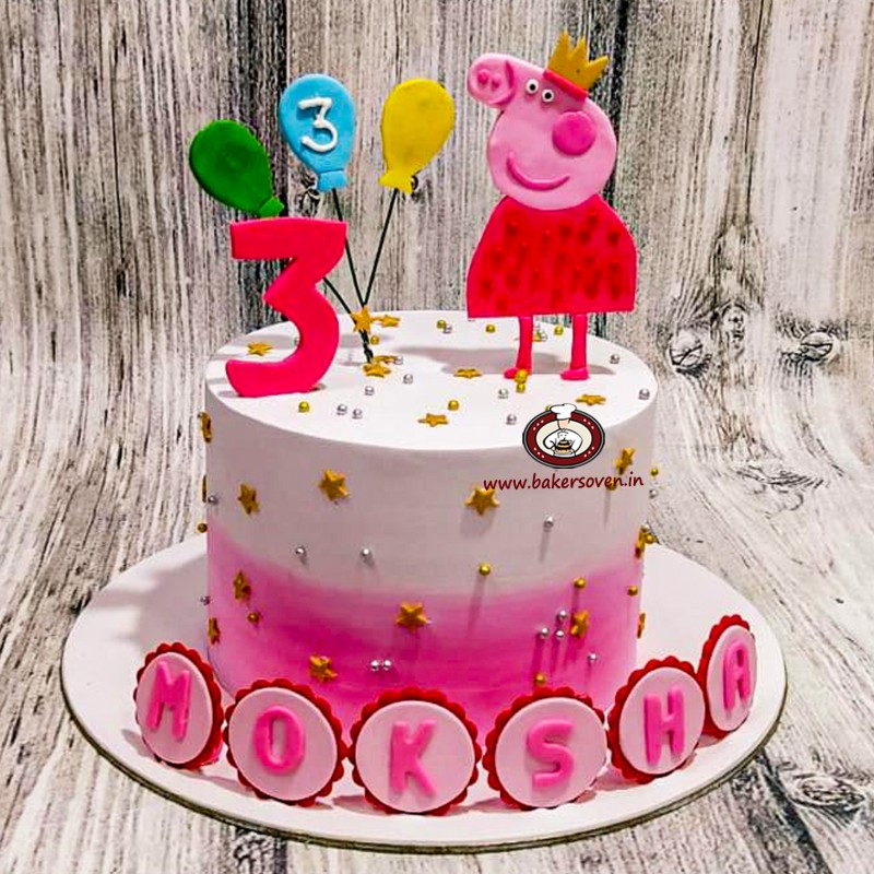 Pink Peppa Pig Cake