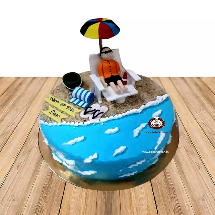 Retirement Beach Party Cake B