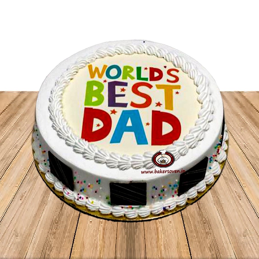 PERSONALISED Worlds Best DAD Daddy Grandad Fathers Day Cake Topper  Decoration | eBay