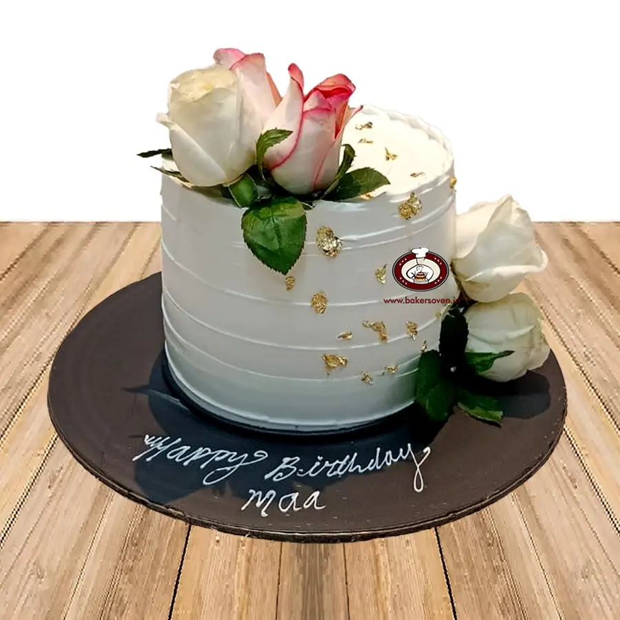 Pink & white Rose Cake