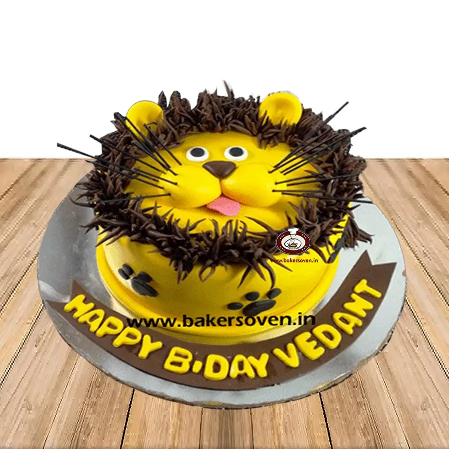 Lion Face Cake
