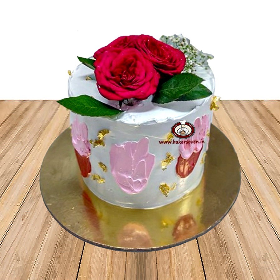 red rose cake | Rose cake design, Rose cake decorating, Cake design