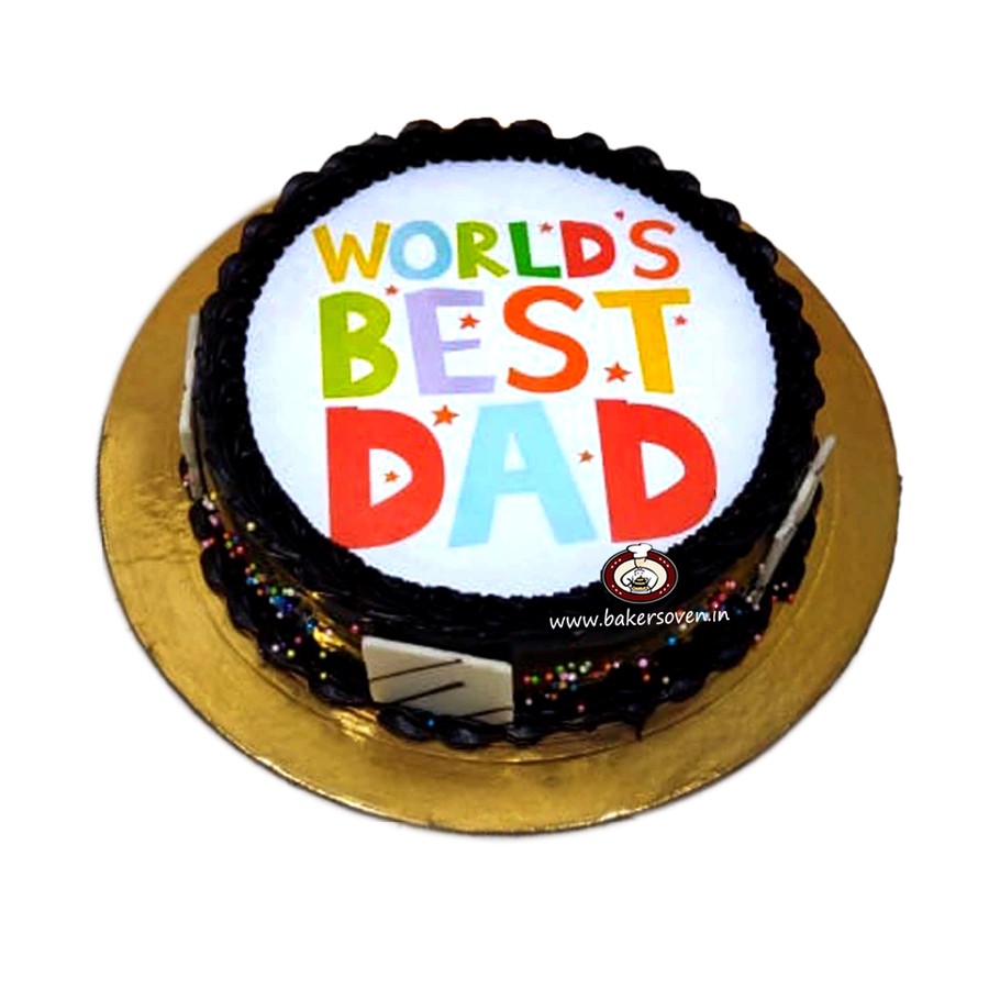 4pcs/set White Black Best Dad Happy Birthday Cake Toppers Birthday Cake  Decoration - AliExpress