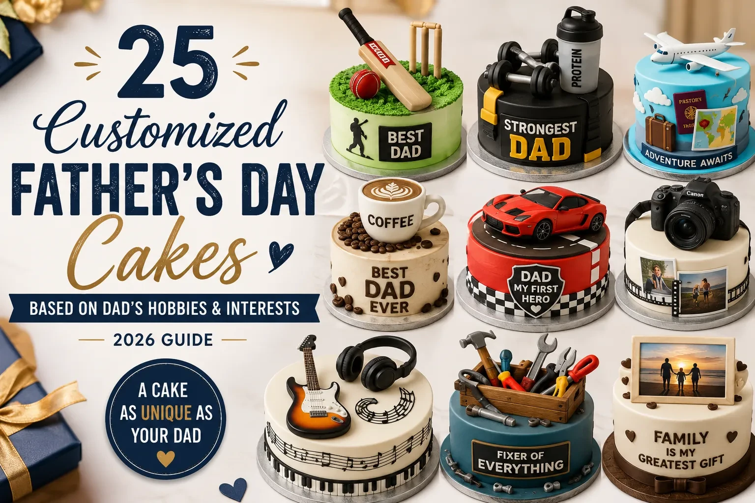 25 Customized Father's Day Cakes Based on Dad's Hobbies & Interests (2026 Guide)