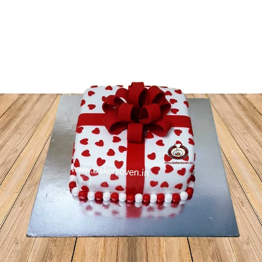 Beautiful cake and gifts birthday background Vector Image