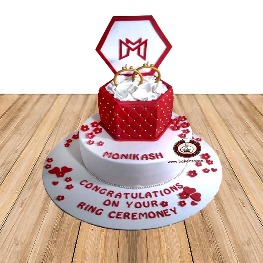 Mr & Mrs Engagement Tier Cake - Dough and Cream