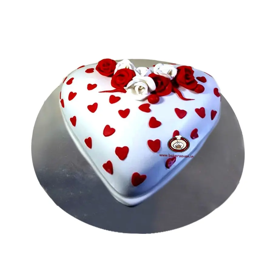 White Heart Cake