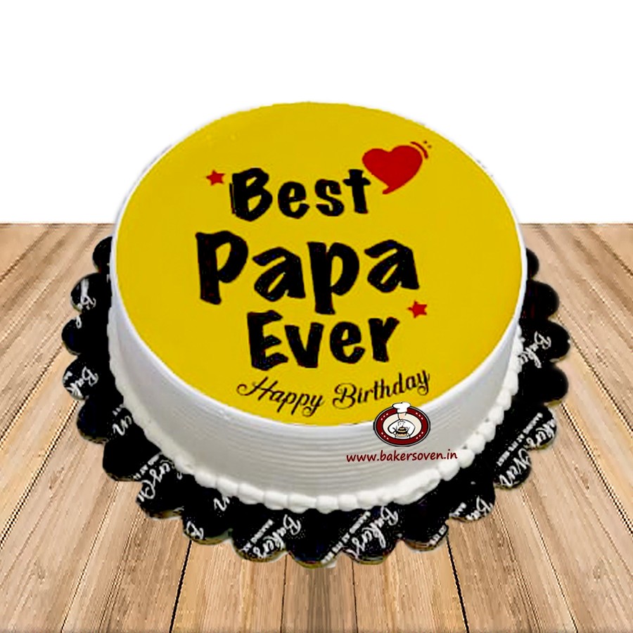 Best Papa Pineapple Photo Cake