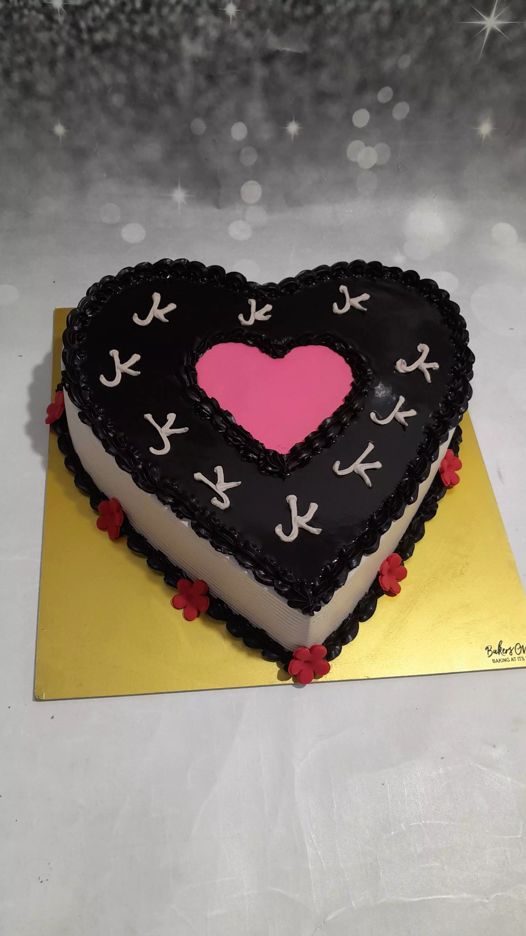 Initials Heart Cake