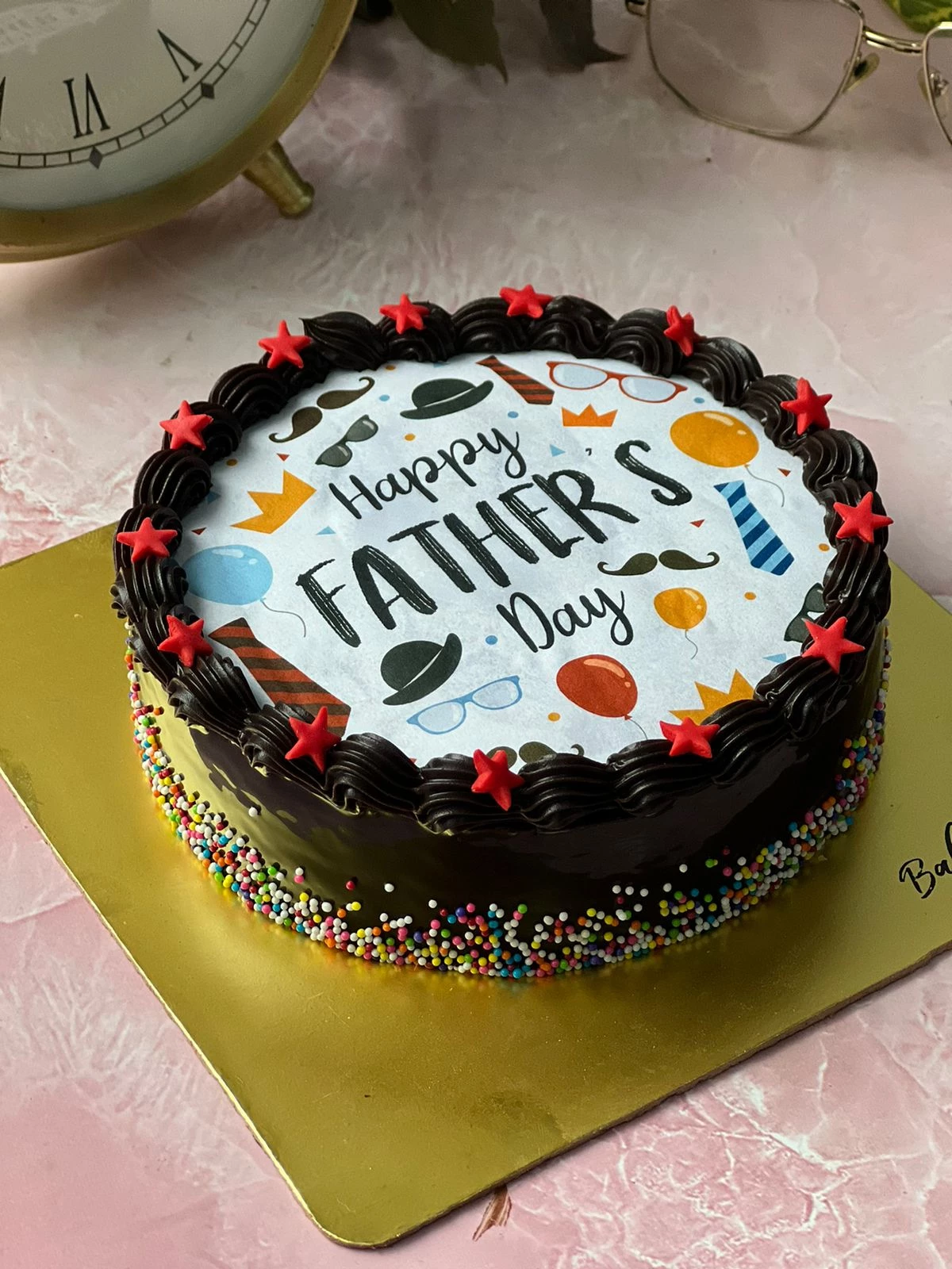 Happy Fathers Day Photo Cake