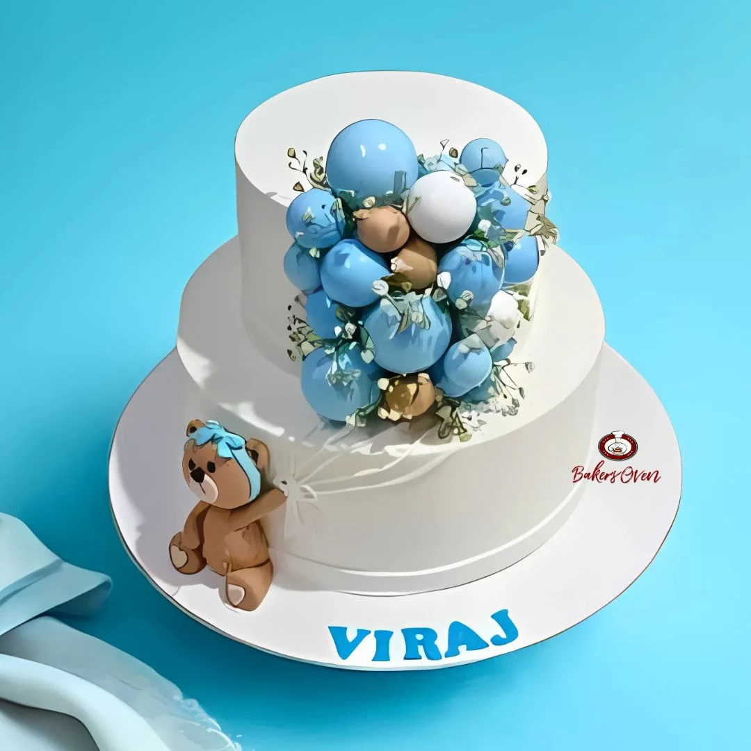 Blue Teddy Cake