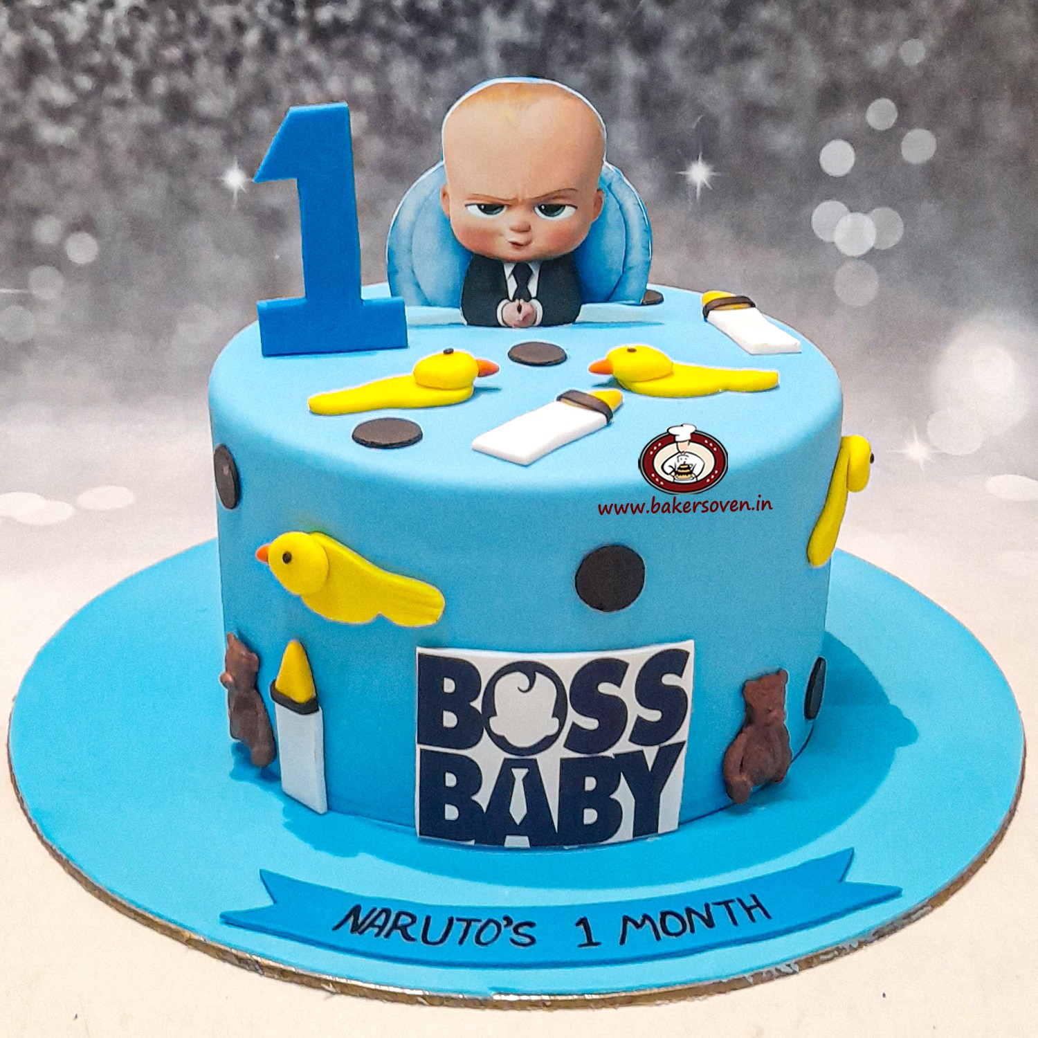 Personalised Digital Cake Topper Boss Baby Theme Topper for Birthday Party  Celebration
