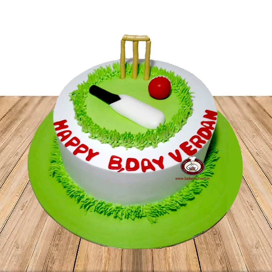 Cricket Themed Cake & Cupcakes