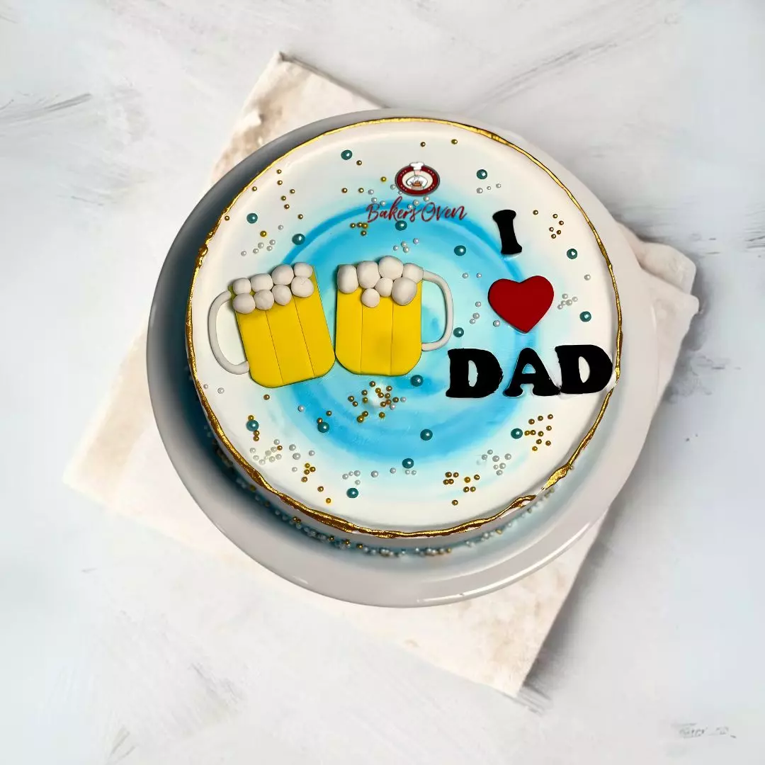 Clinking Glasses Cake