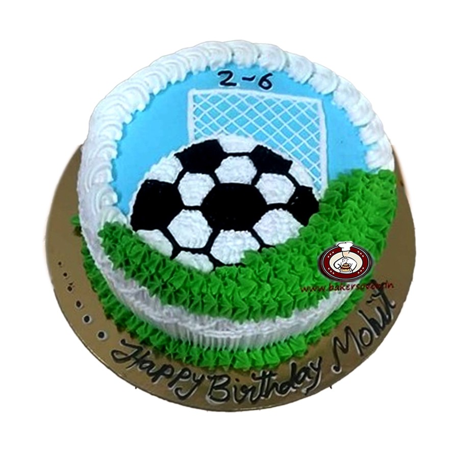 Football Shape Cake in Pinata by Creme Castle