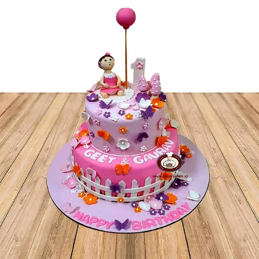 First Birthday Girl Cake A