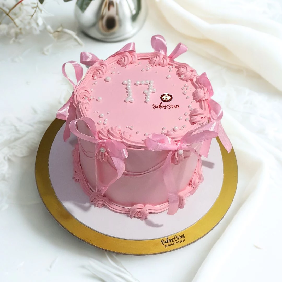 Pink Satin Ribbon Cake