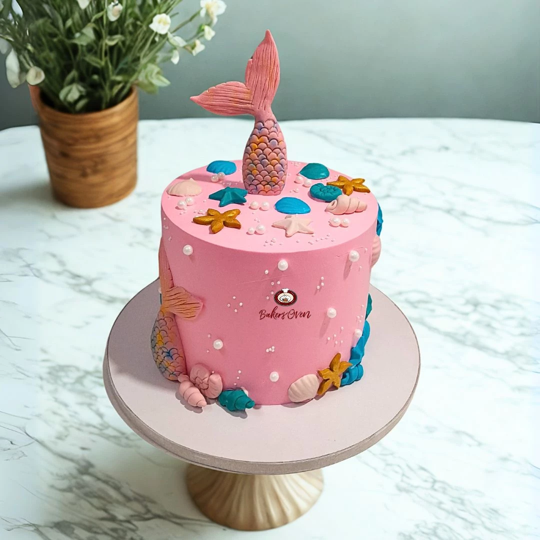Pink Mermaid Tail Cake