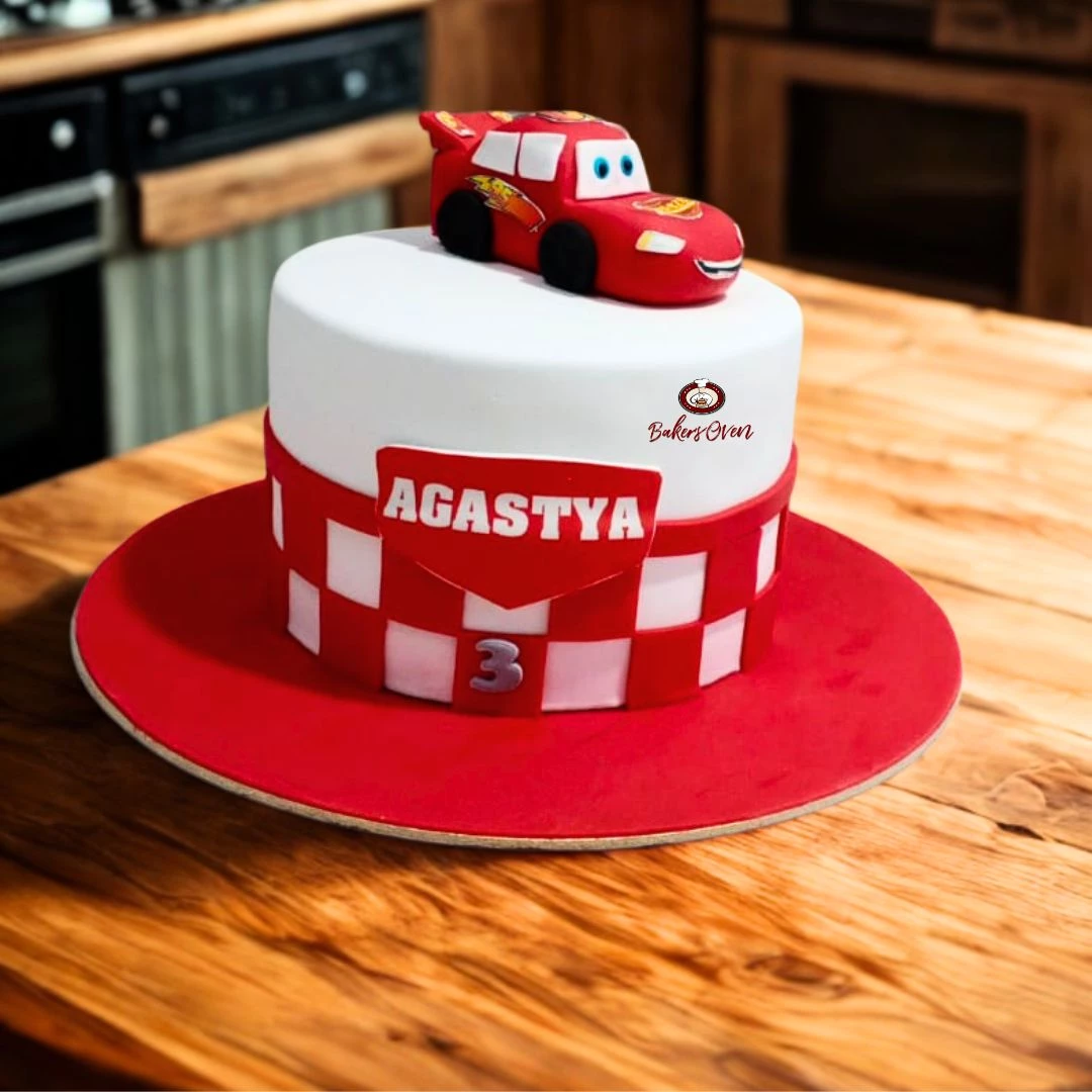 Red Mcqueen Car Cake