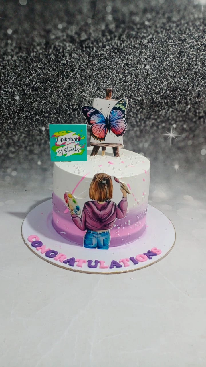 Budding Painter Cake