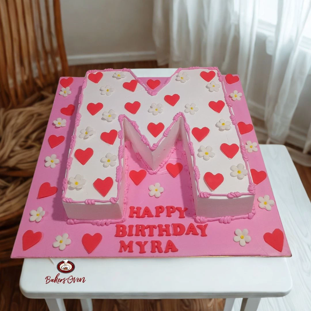 M Letter Cake